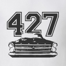 1966  FAIRLANE Grill Black Graphic Engine Size T Shirt