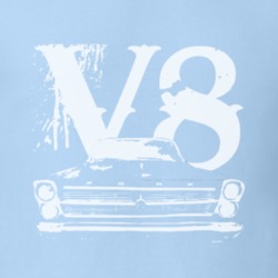 1966  FAIRLANE Grill White Graphic V8 T Shirt