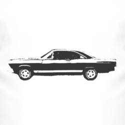 1966  FAIRLANE Side Black Graphic T Shirt