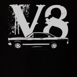 1966  FAIRLANE Side White Graphic V8 T Shirt