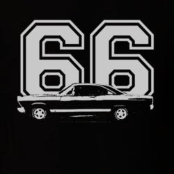 1966  FAIRLANE Side White Graphic Year T Shirt