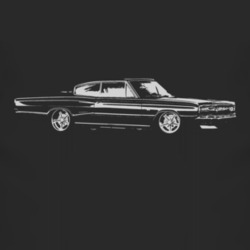 1967 DODGE CHARGER Side White Graphic T Shirt