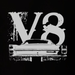 1967  FAIRLANE Rear White Graphic V8 T Shirt