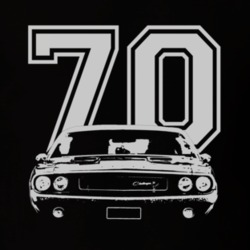 1970 DODGE CHALLENGER Grill White Graphic Year T Shirt