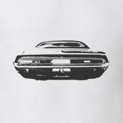 1970 DODGE CHALLENGER Rear Black Graphic T Shirt