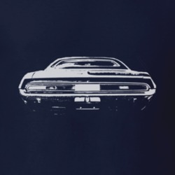 1970 DODGE CHALLENGER Rear White Graphic T Shirt