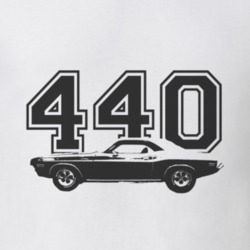 1970 DODGE CHALLENGER Side Black Graphic Engine Size T Shirt