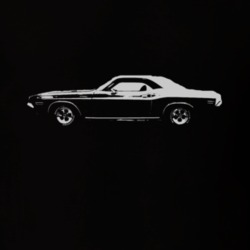 1970 DODGE CHALLENGER Side White Graphic T Shirt