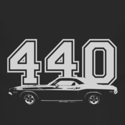 1970 DODGE CHALLENGER Side White Graphic Engine Size T Shirt