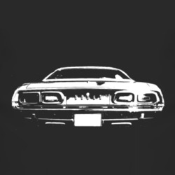 1972 DODGE CHALLENGER Rear White Graphic T Shirt