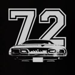 1972 DODGE CHALLENGER Rear White Graphic Year T Shirt