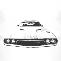 1973 DODGE CHALLENGER Grill Black Graphic T Shirt