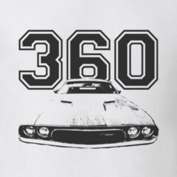 1973 DODGE CHALLENGER Grill Black Graphic Engine Size T Shirt
