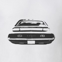 1973 DODGE CHALLENGER Rear Black Graphic T Shirt