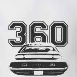 1973 DODGE CHALLENGER Rear Black Graphic Engine Size T Shirt