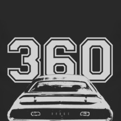 1973 DODGE CHALLENGER Rear White Graphic Engine Size T Shirt