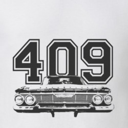 1961 CHEVY IMPALA SS Grill Black Graphic Engine Size T Shirt