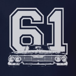 1961 CHEVY IMPALA SS Grill White Graphic Year T Shirt
