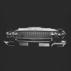 1963 CHEVY IMPALA SS Grill White Graphic T Shirt