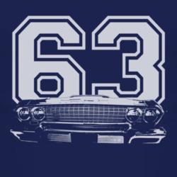 1963 CHEVY IMPALA SS Grill White Graphic Year T Shirt