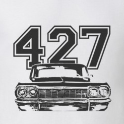 1964 CHEVY IMPALA SS Black Graphic Engine Size T Shirt
