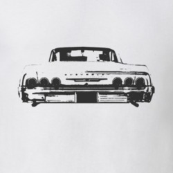 1964 CHEVY IMPALA SS Rear Black Graphic T Shirt