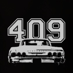 1964 CHEVY IMPALA SS Rear White Graphic Engine Size T Shirt