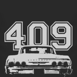 1964 CHEVY IMPALA SS Rear White Graphic Engine Size T Shirt