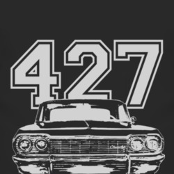 1964 CHEVY IMPALA SS White Graphic Engine Size T Shirt