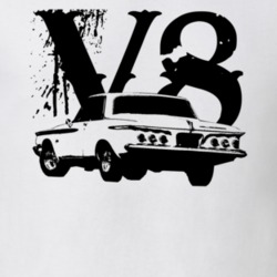 1962 Plymouth Fury Rear View V8 Faded Look Light T Shirt