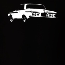 1962 Plymouth Fury Rear View Faded Look Dark T Shirt