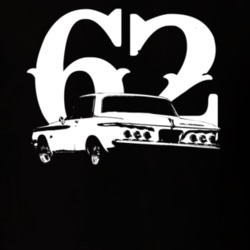 1962 Plymouth Fury Rear View With Year Faded Look Dark T Shirt