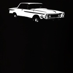 1964 Plymouth Fury Side View Faded Look Dark T Shirt