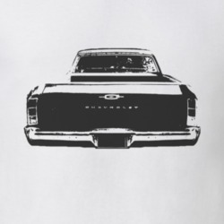 1966 CHEVROLET EL CAMINO SS Rear Black Graphic T Shirt