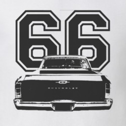 1966 CHEVROLET EL CAMINO SS Rear Black Graphic Year T Shirt