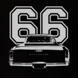 1966 CHEVROLET EL CAMINO SS Rear White Graphic Year T Shirt
