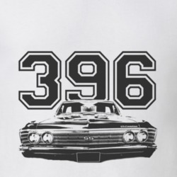 1967 CHEVROLET EL CAMINO SS Grill Black Graphic Engine Size T Shirt