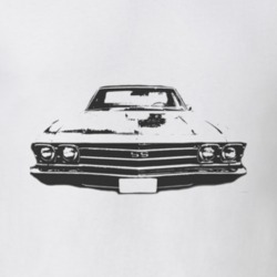 1969 CHEVROLET EL CAMINO SS Grill Black Graphic T Shirt