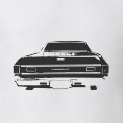 1969 CHEVROLET EL CAMINO SS Rear Black Graphic T Shirt