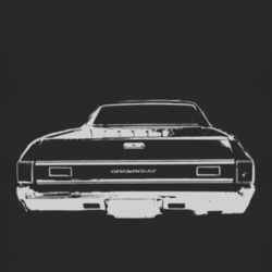 1969 CHEVROLET EL CAMINO SS Rear White Graphic T Shirt