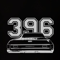 1969 CHEVROLET EL CAMINO SS Rear White Graphic Engine Size T Shirt