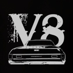 1969 CHEVROLET EL CAMINO SS Rear White Graphic V8 T Shirt