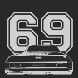 1969 CHEVROLET EL CAMINO SS Rear White Graphic Year T Shirt