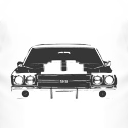 1970 CHEVROLET EL CAMINO SS Grill Black Graphic T Shirt