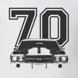 1970 CHEVROLET EL CAMINO SS Grill Black Graphic Year T Shirt