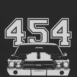 1970 CHEVROLET EL CAMINO SS Grill White Graphic Engine Size T Shirt
