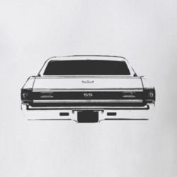 1970 CHEVROLET EL CAMINO SS Rear Black Graphic T Shirt