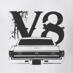 1970 CHEVROLET EL CAMINO SS Rear Black Graphic V8 T Shirt