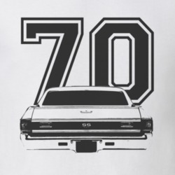 1970 CHEVROLET EL CAMINO SS Rear Black Graphic Year T Shirt