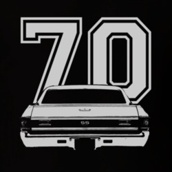 1970 CHEVROLET EL CAMINO SS Rear White Graphic Year T Shirt